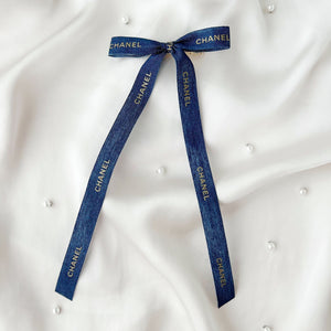 Authentic Blue Chanel Bow