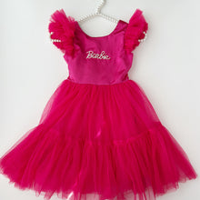Load image into Gallery viewer, Fuchsia Barbie Pearl Dress
