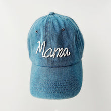 Load image into Gallery viewer, Mama Pearl Denim Cap
