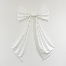 Load image into Gallery viewer, Small White Cotton Wall Bow {Life size}
