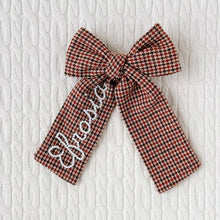 Load image into Gallery viewer, Pearl Houndstooth Bow
