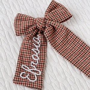 Pearl Houndstooth Bow