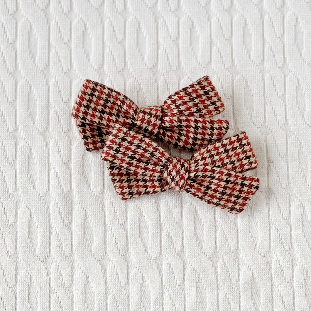 Houndstooth Mini Baby Bows