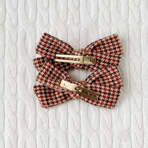 Houndstooth Mini Baby Bows