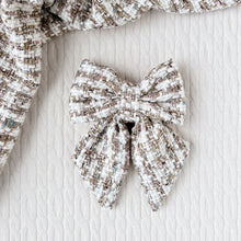 Load image into Gallery viewer, Marguerite Tweed Sailor Bow
