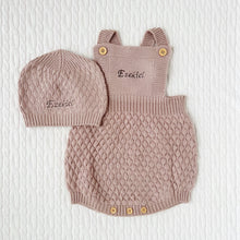 Load image into Gallery viewer, Personalized Khaki Baby Knit Set
