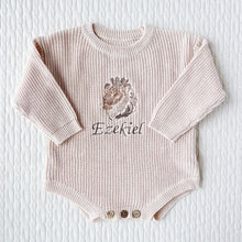 Load image into Gallery viewer, Cream Lion Knit Romper
