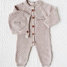 Load image into Gallery viewer, Personalized Camel Baby Knit Set
