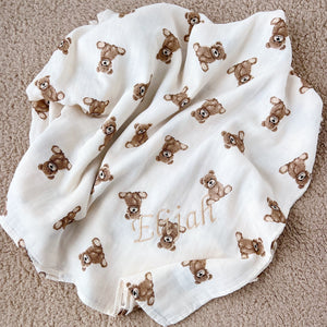 Personalized Teddy Swaddle