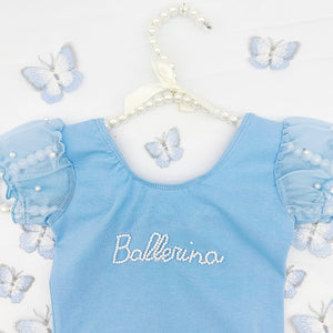 Pearl Beaded Blue Ballerina Tutu