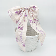 Load image into Gallery viewer, Lavender Floral Easter Basket Bow &amp; Bunny
