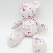 Load image into Gallery viewer, Lavender Floral Teddy Bear
