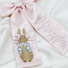 Load image into Gallery viewer, Rabbit Pink Bespoke Pearl Bow

