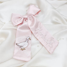 Load image into Gallery viewer, Duck Pink Bespoke Pearl Bow
