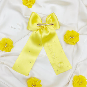 Yellow Ribbon Pearl Bow