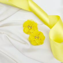 Load image into Gallery viewer, Set of 2 Yellow Chiffon Clips
