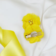 Load image into Gallery viewer, Set of 2 Yellow Chiffon Clips
