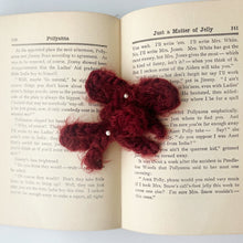 Load image into Gallery viewer, Maroon Knit Baby Bows
