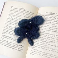 Load image into Gallery viewer, Navy Knit Baby Bows
