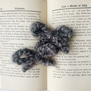 Gray Knit Baby Bows