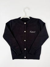 Load image into Gallery viewer, Black Personalized Cardigan

