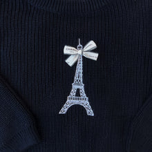 Load image into Gallery viewer, Black Eiffel Tower Knit Sweater
