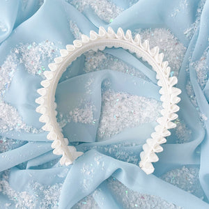 Luxe White Velvet Headband