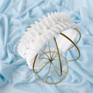 Luxe White Velvet Headband