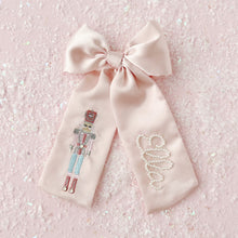 Load image into Gallery viewer, White Pearls Nutcracker Bow
