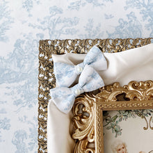 Load image into Gallery viewer, Blue Toile Baby Bows
