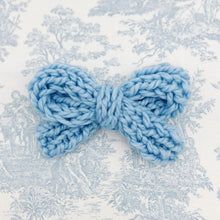 Load image into Gallery viewer, Baby Blue Knit Medium Bow
