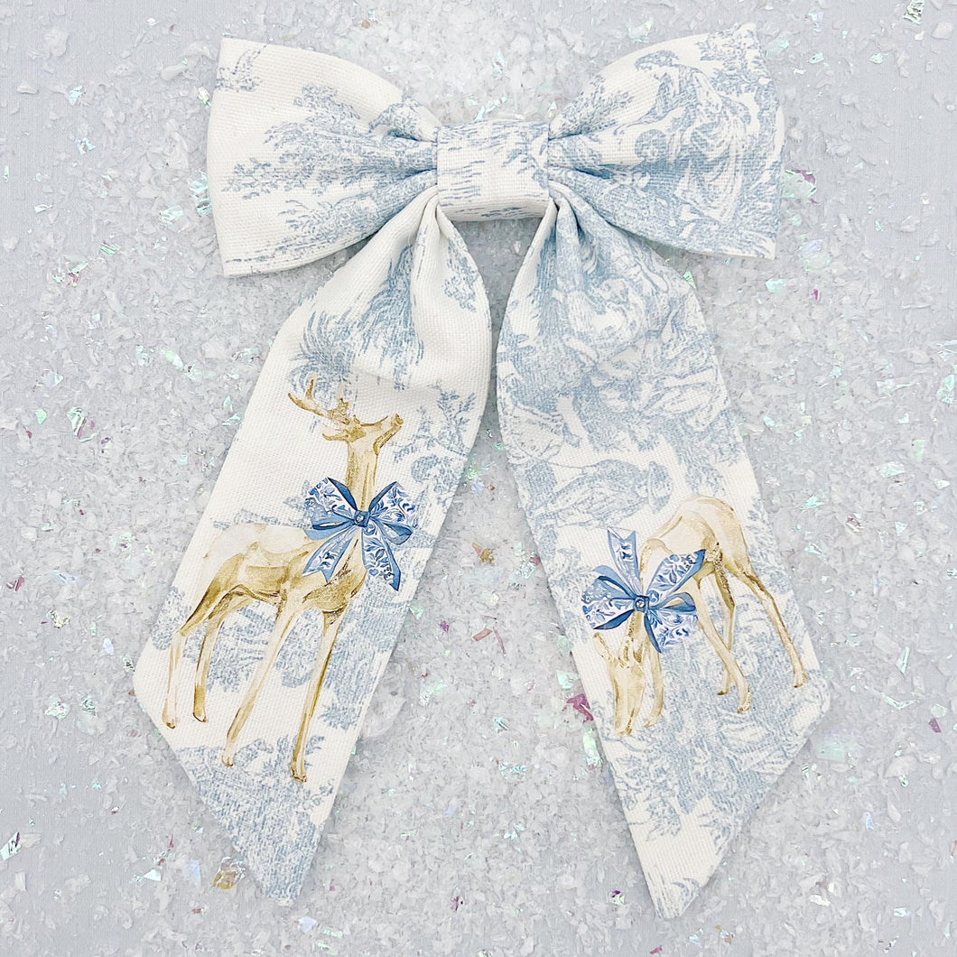 Reindeer Toile Sailor Bow