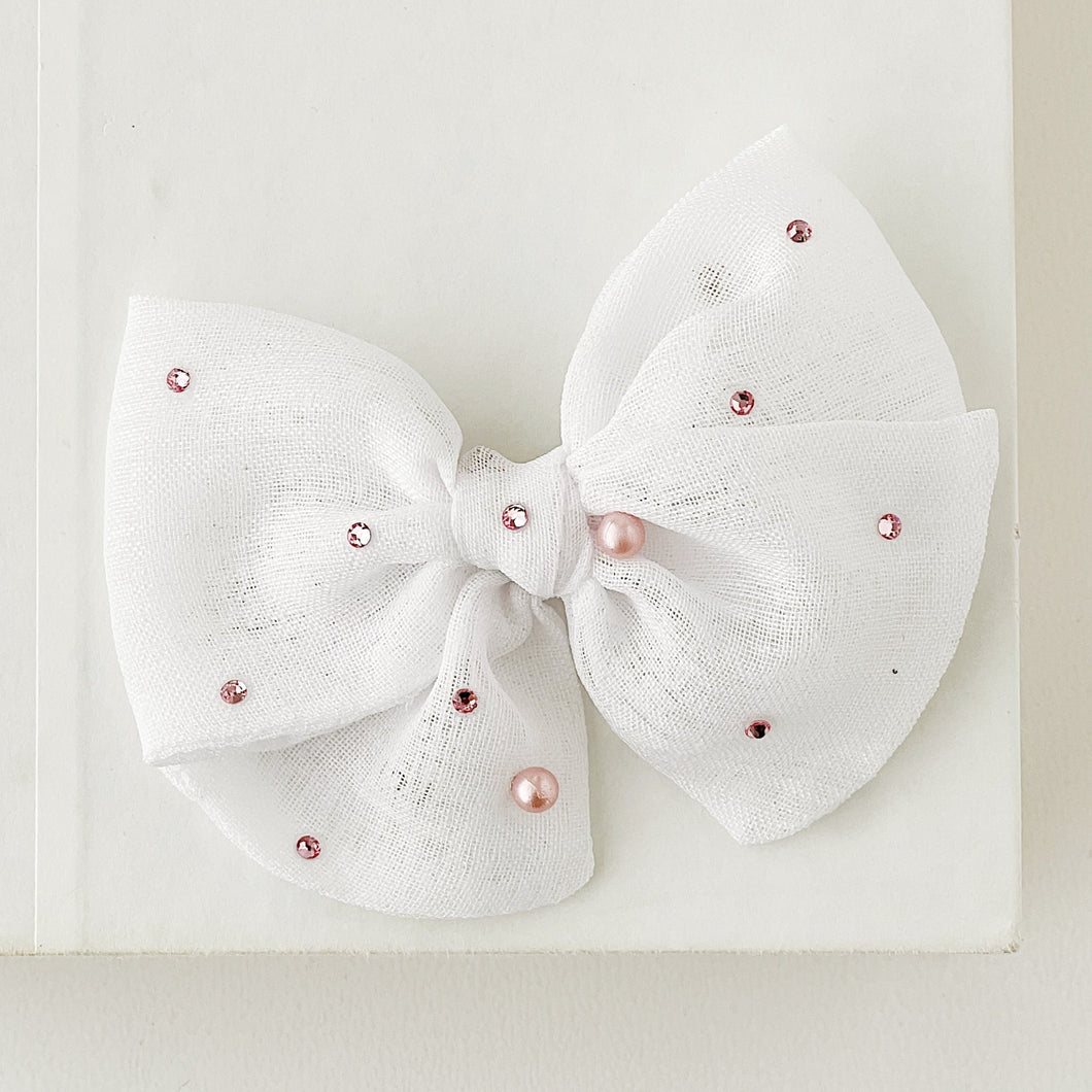 Pink Crystal Baby Bow