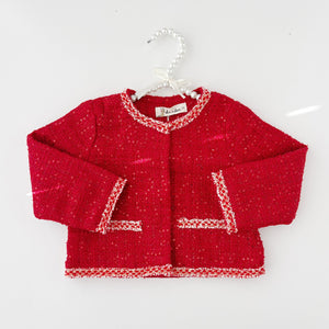 Size 2 Red Tweed Jacket RTS
