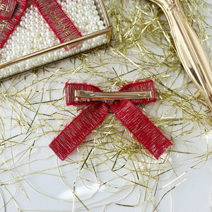 Red Medium Coco Ribbon Clip