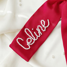 Load image into Gallery viewer, Red Bespoke Beaded Bow
