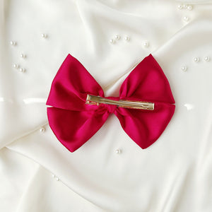 Red Satin Bespoke Initial Bow