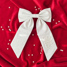Load image into Gallery viewer, White Shimmer Holiday Bow
