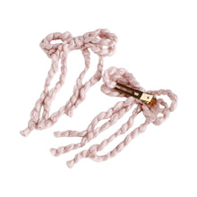 Load image into Gallery viewer, Dreamy Mauve Yarn Pigtail Bows
