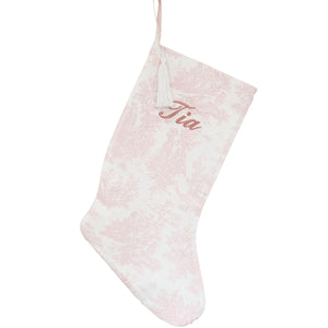 Pink Toile Stocking