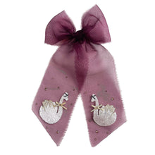 Load image into Gallery viewer, Swan Maroon Crystal Bow
