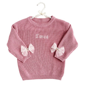 Knit Mauve Pearl Sweater