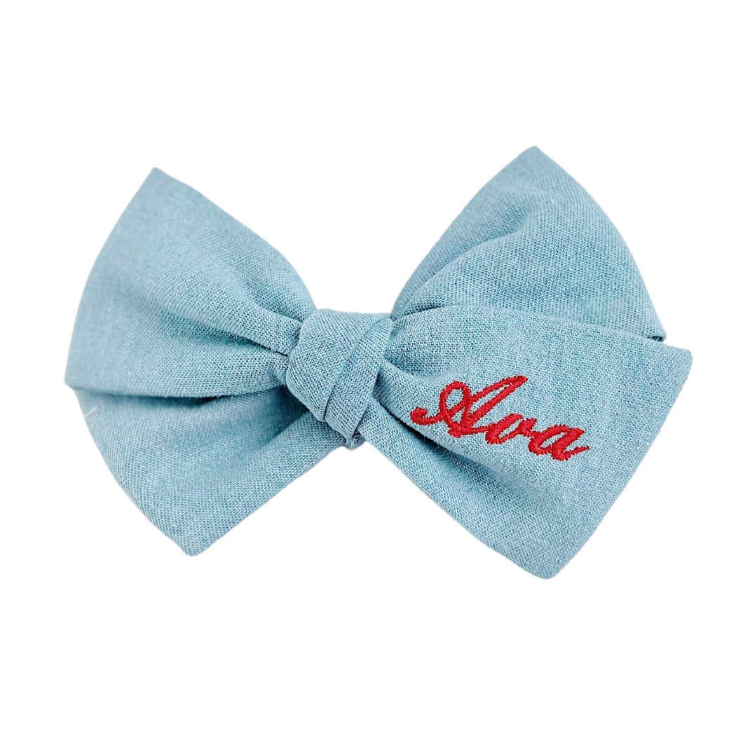 Denim Medium Bow