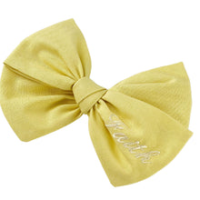 Load image into Gallery viewer, Yellow Personalized Cotton Bow {Medium}
