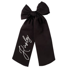 Load image into Gallery viewer, Black Cotton Personalized Bow
