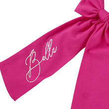 Load image into Gallery viewer, Fuchsia Cotton Personalized Bow

