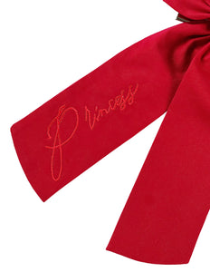 Red Cotton Personalized Bow