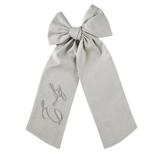 Load image into Gallery viewer, Gray Personalized Bow
