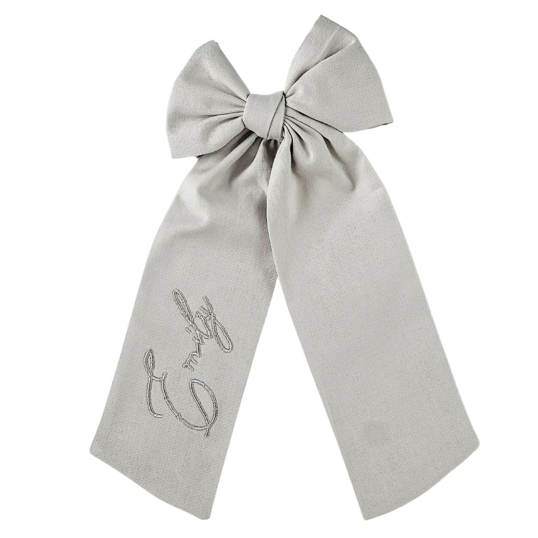 Gray Personalized Bow