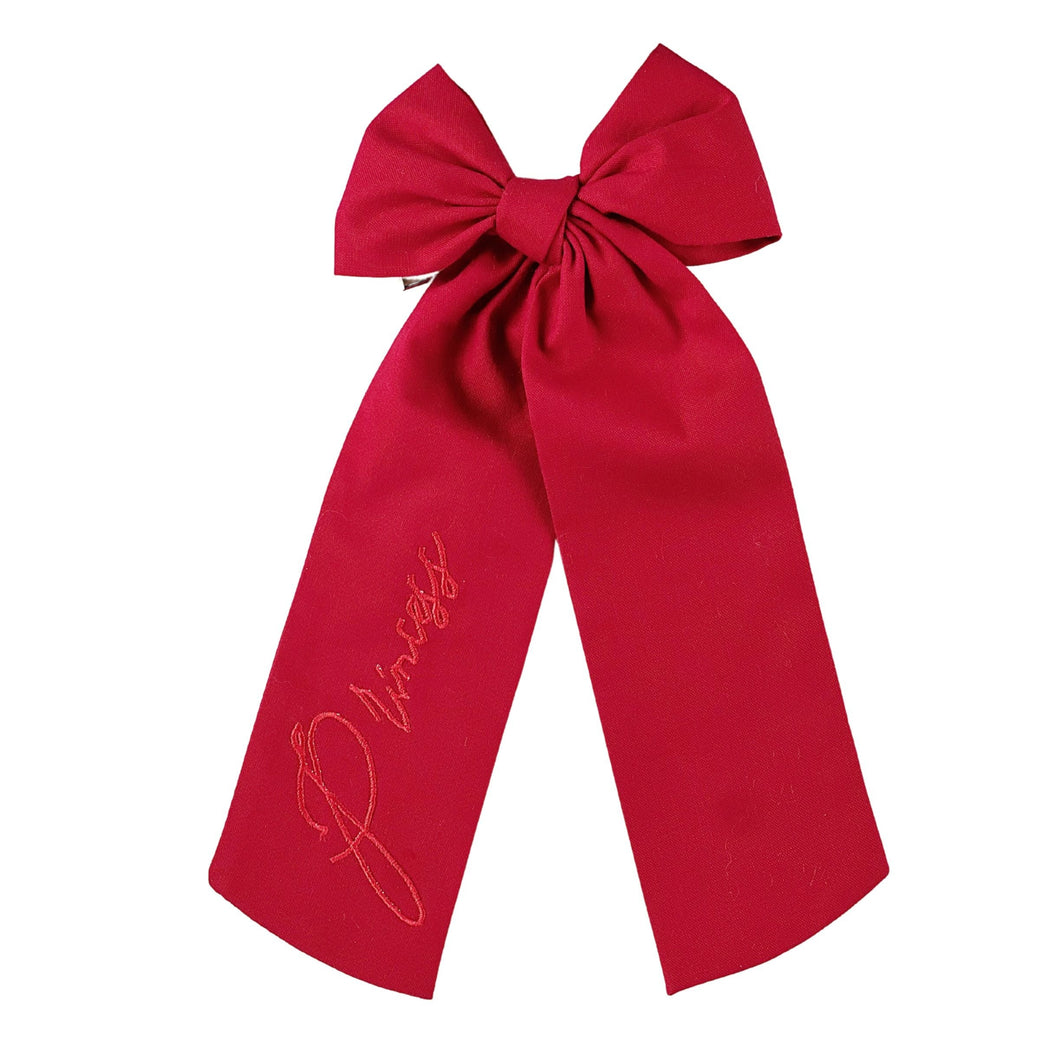 Red Cotton Personalized Bow